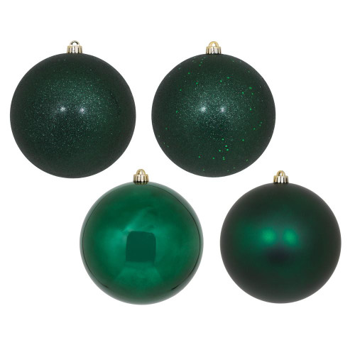Vickerman N592574DA 10" Midnt Green Ball 4 Finish Asst 4/Bag