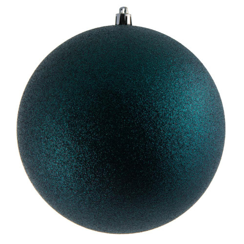 Vickerman N592574DG 10" Midnt Green Glitter Ball Drilled Cap