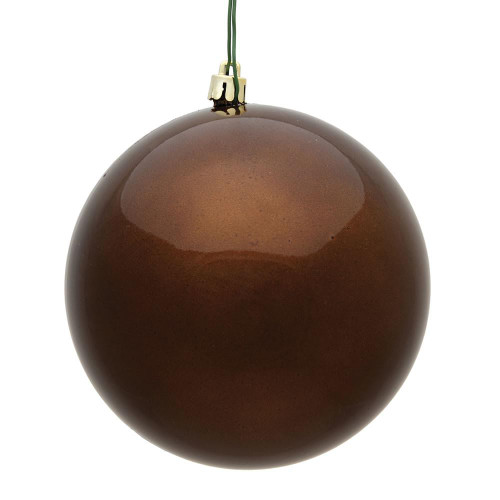 Vickerman N592576DCV - 10 inch Mocha Candy Ball Outdoor Christmas Ornament