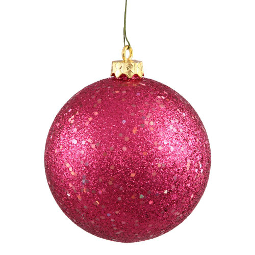 Vickerman N593019DQ - 12 inch Wine Sequin Ball Christmas Ornament