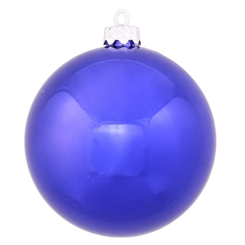 Vickerman N593022DSV 12" CobaltBlue Shiny Ball UV Drilled Cap