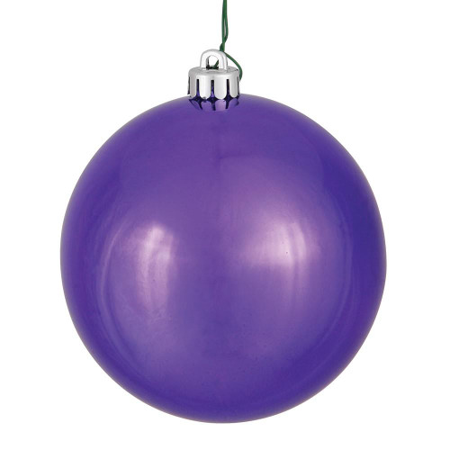 Vickerman N593026DSV 12" Plum Shiny Ball UV Drilled Cap