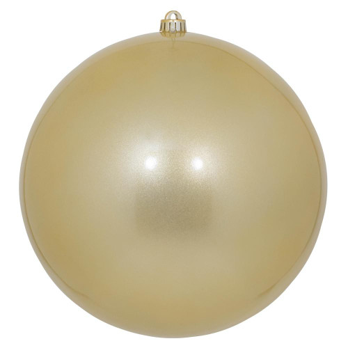Vickerman N593038DCV 12" Champagne Candy Ball UV Drilled Cap