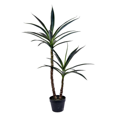  Vickerman FE192644 44" Artificial 2 x Green Yucca Tree in Pot 