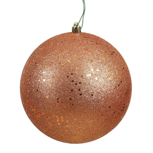  Vickerman N593058DQ 12" Rose Gold Sequin Ball Drilled Cap 
