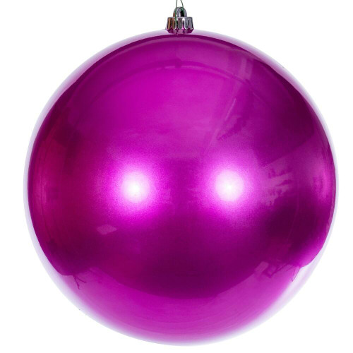  Vickerman N593059DCV 12" Hot Pink Candy Ball UV Drilled Cap 