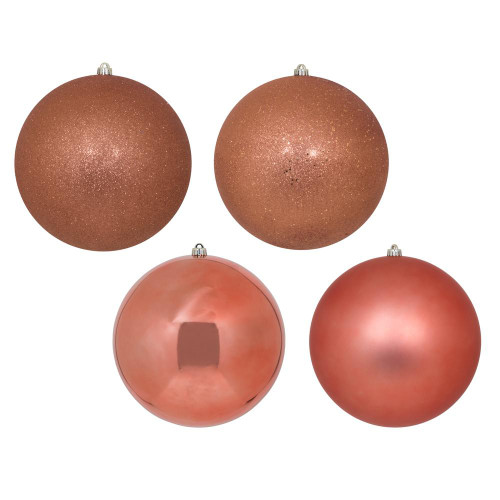 Vickerman N593071DA 12" Coral Ball 4-Finish Asst 4/Bag