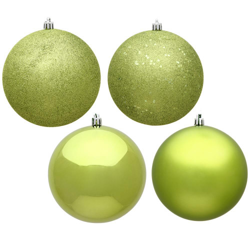  Vickerman N593073DA 12" Lime Ball 4 Finish Asst 4/Bag 