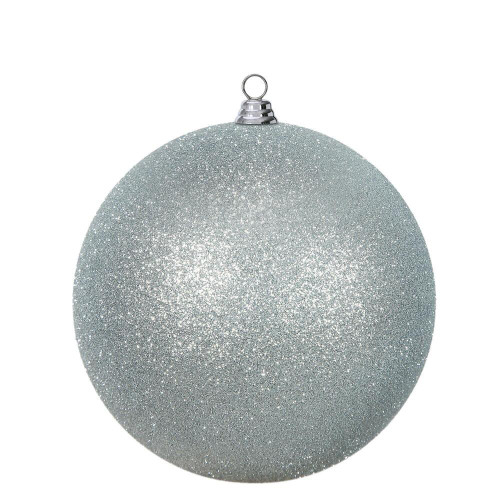 Vickerman N594007DG - 15.75 inch Silver Glitter Ball Christmas Ornament