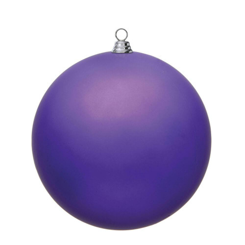 Vickerman N594066DMV - 15.75 inch Purple Matte Ball Outdoor Christmas Ornament