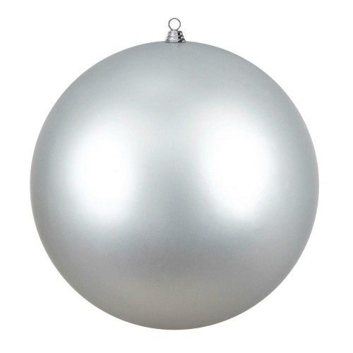 Vickerman N594507MV - 20 inch Silver Matte Ball Outdoor Christmas Ornament