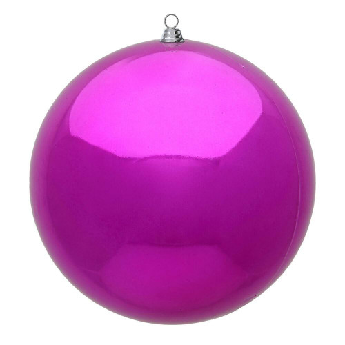 Vickerman N594670SV - 24 inch Giant Fuchsia Shiny Ball Outdoor Christmas Ornament