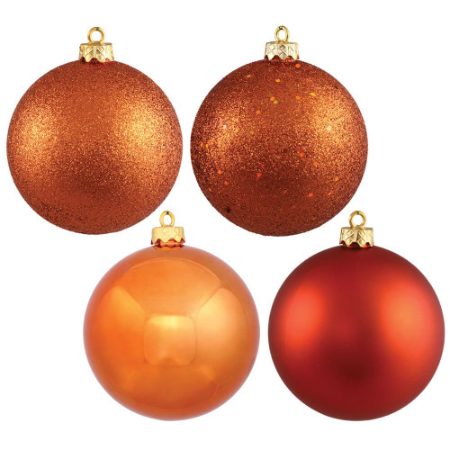 Vickerman N596018A 2.4" Burn Orange 4 Finish Orn Asst 60/Bo