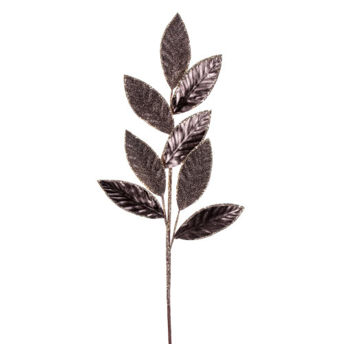  Vickerman RG220787 27.5" Pewter Metallic Leaf Glitter Spray 