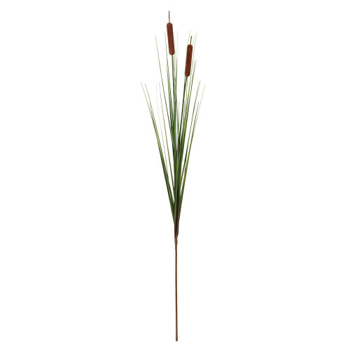 Vickerman TN170301-4 - 42 in. Green/Brown Grass Cattail Artificial Spray - 4 Pack