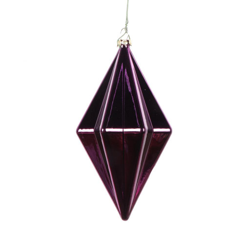 Vickerman MC212126D 5.5" Plum Shiny Finial Ornament 4/bag