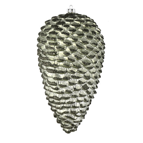 Vickerman N187223D 7" Wrought Iron Matte Glitt Pinecone 4Bg