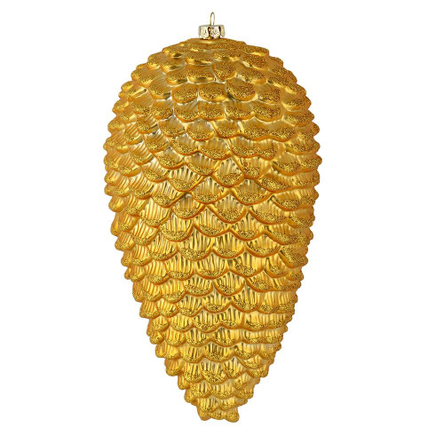 Vickerman N187237D 7" Honey Gold Matte Glitt Pinecone 4/Bag