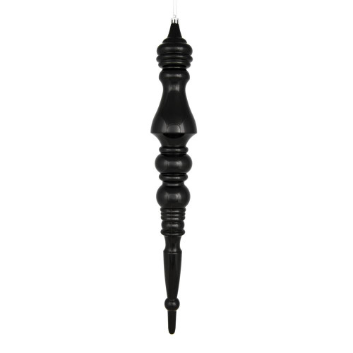 Vickerman N190917D - 20 inch Black Mercury Finial Christmas Ornament