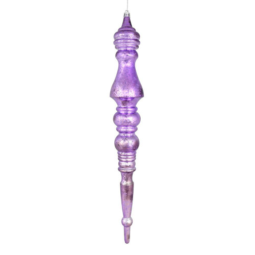 Vickerman N190986D - 20 inch Lavender Mercury Finial Christmas Ornament