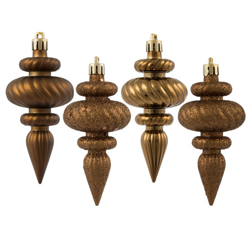 Vickerman N500076 4" Mocha Finial 4 Finish Asst 8/Bx