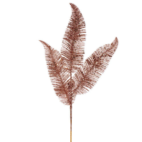  Vickerman RG220180 24.5" Cafe Latte Feather Fern Glitter Spray 