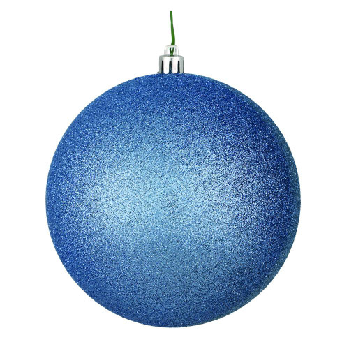 Vickerman N591029DG 4" Periwinkle Glitter Ball Drill 6/Bag