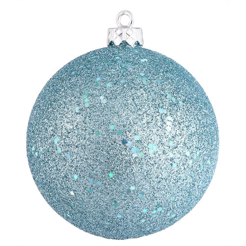 Vickerman N591032DQ - 4 inch Baby Blue Sequin Ball Christmas Ornament - 6 Pack