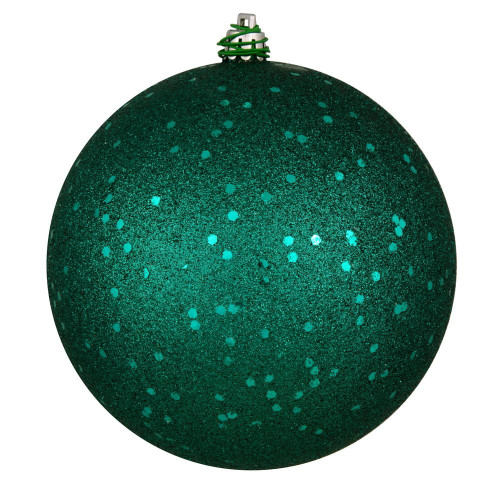 Vickerman N591041DQ - 4 inch Dark Teal Sequin Ball Christmas Ornament - 6 Pack