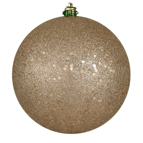Vickerman N591043DQ 4" Oat Sequin Ball Drilled 6/Bag