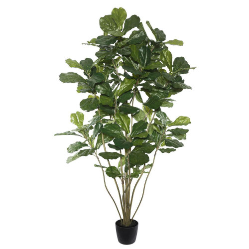  Vickerman TB170472 6ft Artificial Green Fiddle Tree in Pot 