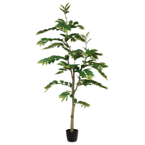  Vickerman TB170872 6ft Artificial Green Nandina Tree in Pot 