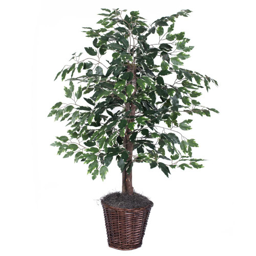  Vickerman TBU0240 4ft Artificial Variegated Ficus Bush 