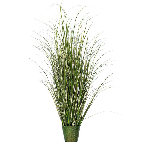  Vickerman TD190548 4ft Native Green Grass In Iron Pot 