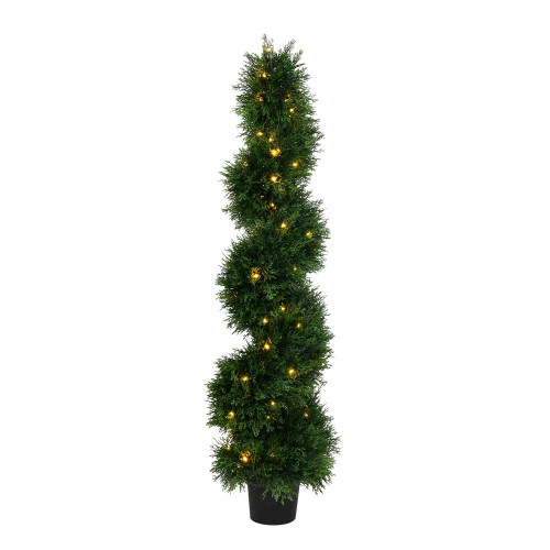  Vickerman TP170548LED 4ft Outdoor Cedar Spiral Topiary with Lights 