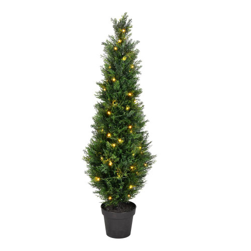  Vickerman TP170648LED 4ft Artificial Cedar Tree with LED Lights 