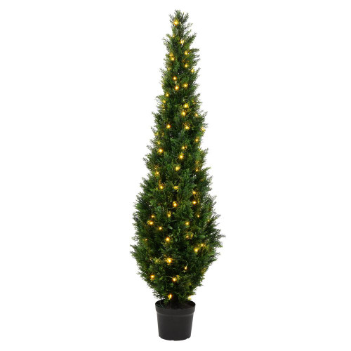  Vickerman TP170672LED 6ft Artificial Cedar Tree with LED Lights 