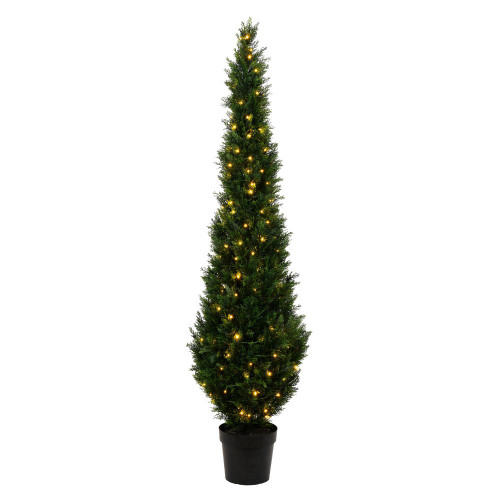  Vickerman TP170684LED 7ft Artificial Cedar Tree with LED Lights 