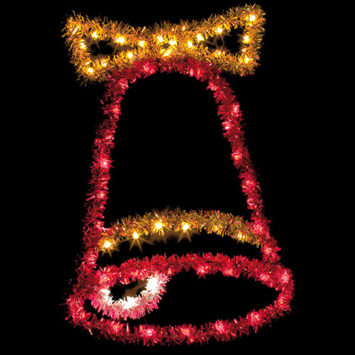 Vickerman D492044 4' Metallic Bell w/44 LEDC7 Lts Pole De 