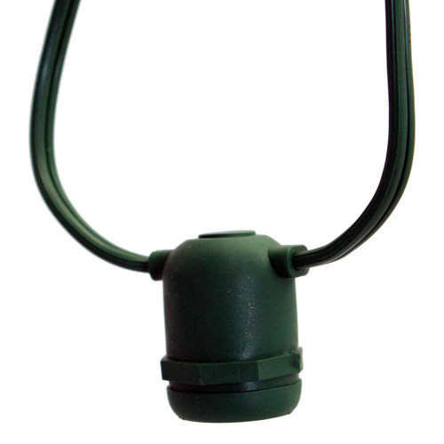  Vickerman V47G165 330' Green Patio String Light with E26 Sockets 