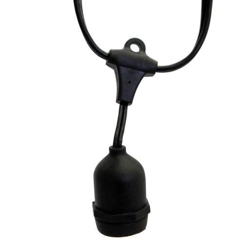  Vickerman V47K167 330' Black Patio String Light with E26 Sockets 