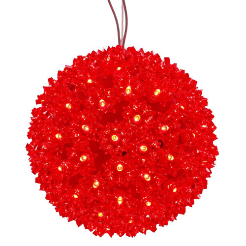  Vickerman X120803 100Lt x 7.5" LED Red Starlight Sphere 