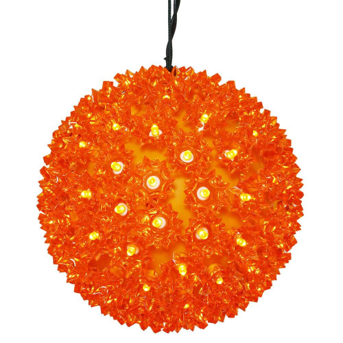  Vickerman X120808 100Lt x 7.5" LED Orange Starlight Sphere 