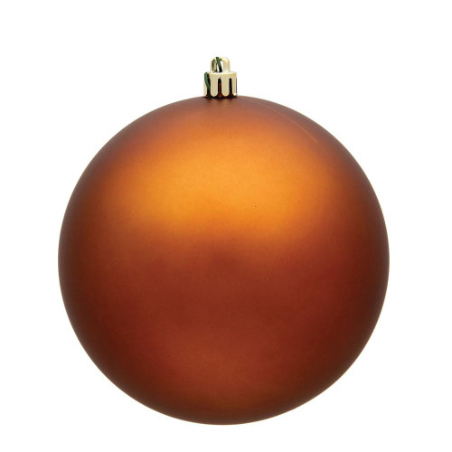 Vickerman N591088DMV - 4 inch Copper Matte Ball Outdoor Christmas Ornament - 6 Pack