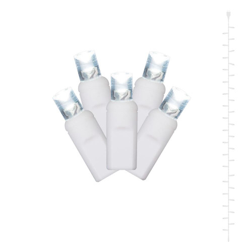  Vickerman X13W569 50' White 100 Light LED Twinkle Curtain String 