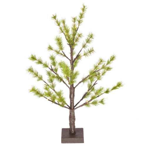 Vickerman X220620 2' Green Mini Pine Twig  LED 24WW B/O 