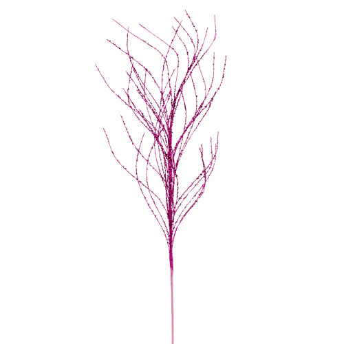 Vickerman QG221013 - 37 in. Hot Pink Wavy Twig Glitter Artificial Spray - 6 Pack