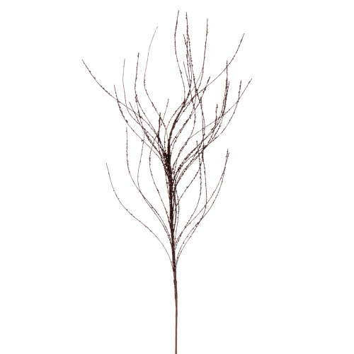 Vickerman QG221075 - 37 in. Chocolate Wavy Twig Glitter Artificial Spray - 6 Pack