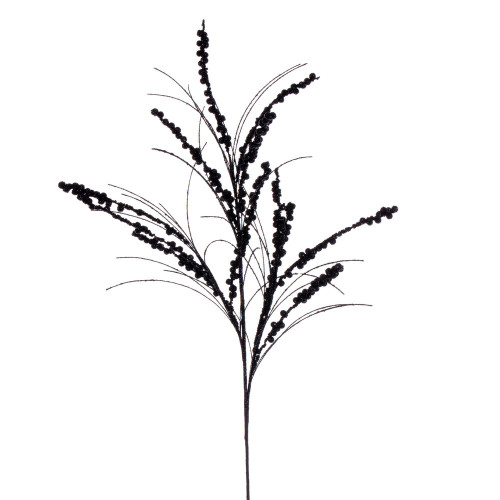 Vickerman QG221517 - 36 in. Black Berry Twig Glitter Artificial Spray - 6 Pack