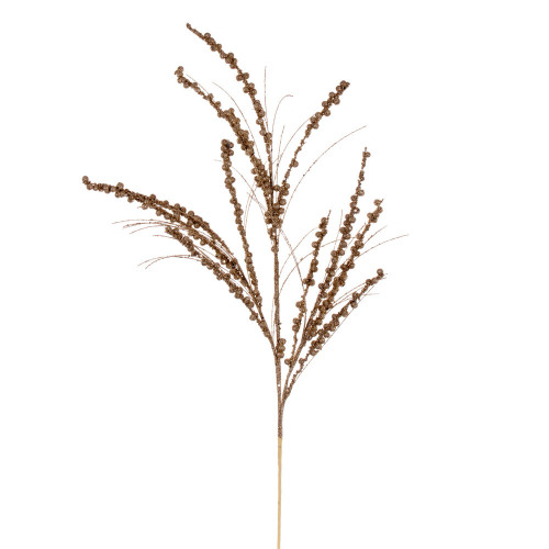 Vickerman QG221538 - 36 in. Champagne Berry Twig Glitter Artificial Spray - 6 Pack